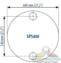 Габаритный чертёж теплообменника Sondex SPS400